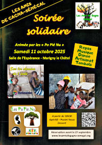 Affiche soiree solidaire 2025