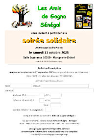 Inscription soiree solidaire 2025 Remplissable