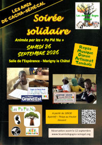 Affiche soiree solidaire 2026